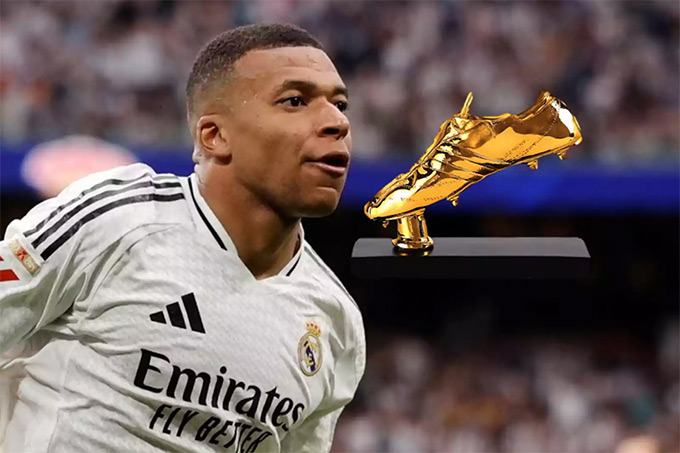 Mbappe giành Chiếc giày vàng châu Âu với 31 bàn thắng tại La Liga