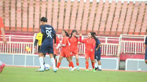U19 nữ Việt Nam thắng 6-2 trong trận giao hữu đầu tiên chuẩn bị giải Đông Nam Á 2025 U19 nữ Việt Nam thắng 6-2 trong trận giao hữu đầu tiên chuẩn bị giải Đông Nam Á 2025