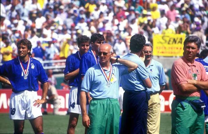 Ancelotti khi là trợ lý HLV ở World Cup 1994