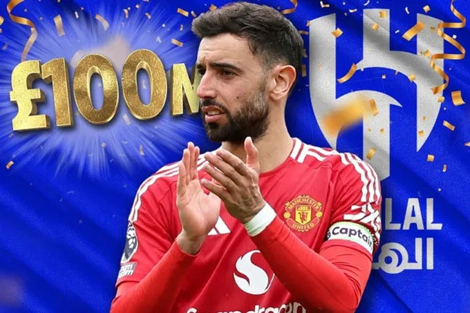 MU có thể thu về 100 triệu bảng nếu đồng ý bán Bruno Fernandes cho Al Hilal