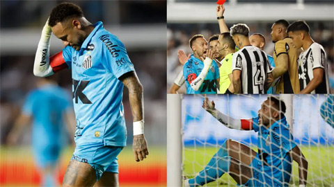 Neymar bị đuổi khỏi sân khi tái hiện bàn thắng bằng tay giống Maradona Neymar bị đuổi khỏi sân khi tái hiện bàn thắng bằng tay giống Maradona