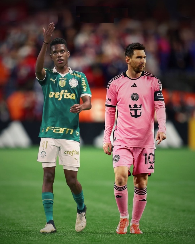 "Tiểu Messi" Estevao sẽ có cơ hội chạm trán Messi "xịn" ngay tại vòng bảng FIFA Club World Cup.