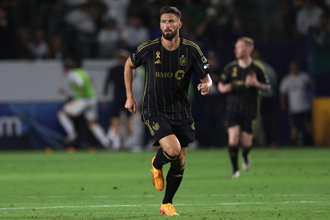 Olivier Giroud, trong màu áo Los Angeles FC, sẽ đối đầu đội bóng cũ Chelsea