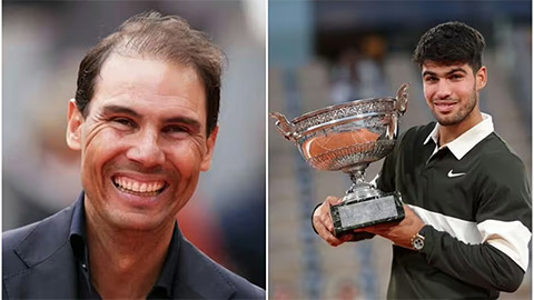 Rafael Nadal gửi thông điệp 15 từ chúc mừng Carlos Alcaraz Rafael Nadal gửi thông điệp 15 từ chúc mừng Carlos Alcaraz