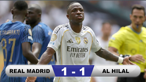Kết quả Real Madrid 1-1 Al Hilal: Alonso khởi đầu không như ý Kết quả Real Madrid 1-1 Al Hilal: Alonso khởi đầu không như ý