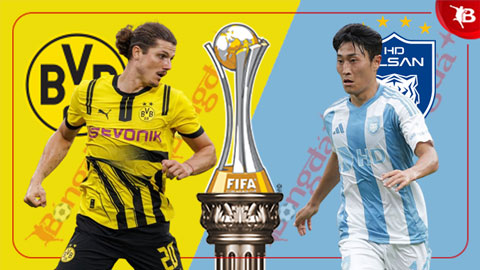 Nhận định bóng đá Dortmund vs Ulsan HD, 02h00 ngày 26/6: Đánh chiếm ngôi đầu Nhận định bóng đá Dortmund vs Ulsan HD, 02h00 ngày 26/6: Đánh chiếm ngôi đầu
