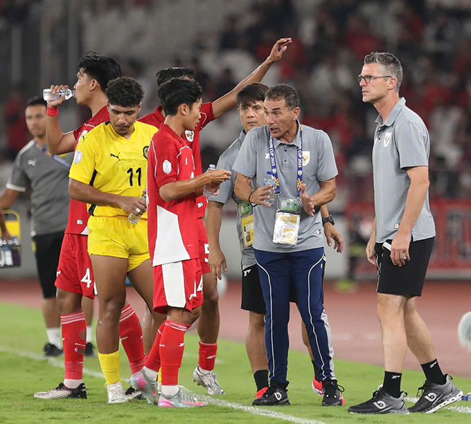 HLV U23 Indonesia thận trọng trước U23 Việt Nam - Ảnh: Đoàn Ca 