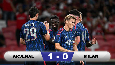 Kết quả Arsenal 1-0 Milan: Arsenal vô địch Tridentity Cup