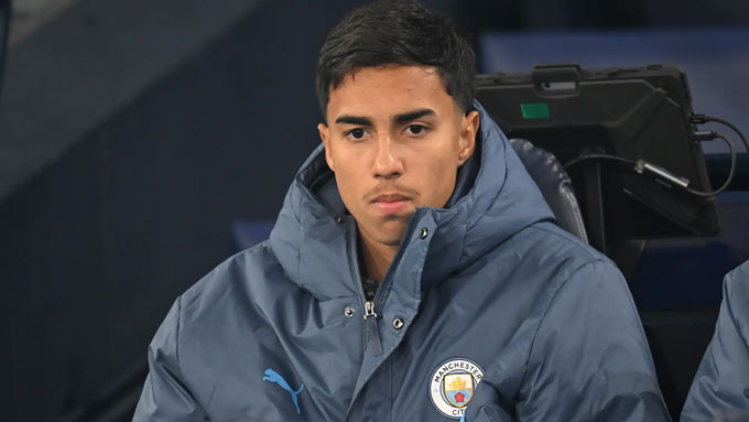 Vitor Reis không có nhiều cơ hội đá chính tại Man City
