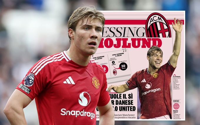 Báo giới Italia tiết lộ Milan đã rất gần Hojlund