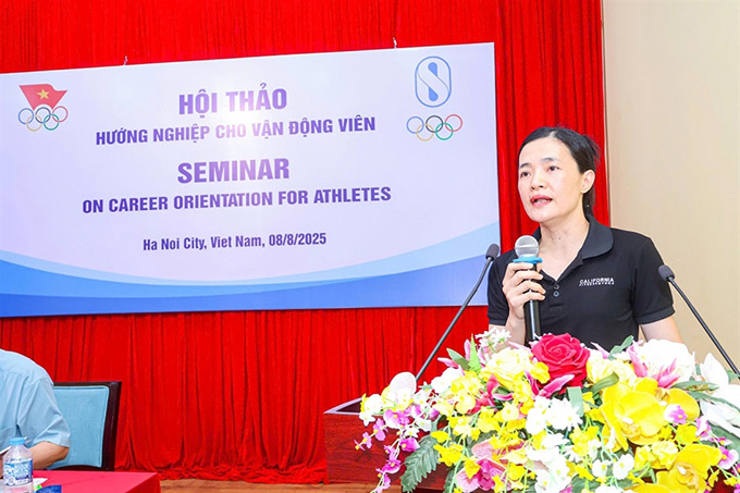 Cựu VĐV đội tuyển Cầu mây nữ Việt Nam Lưu Thị Thanh chia sẻ kinh nghiệm chuyển đổi nghề nghiệp