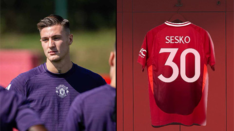 Sesko mặc số áo mơ ước tại MU Sesko mặc số áo mơ ước tại MU