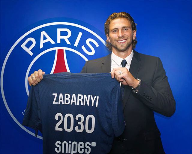 Zabarnyi đã ký hợp đồng 5 năm với PSG