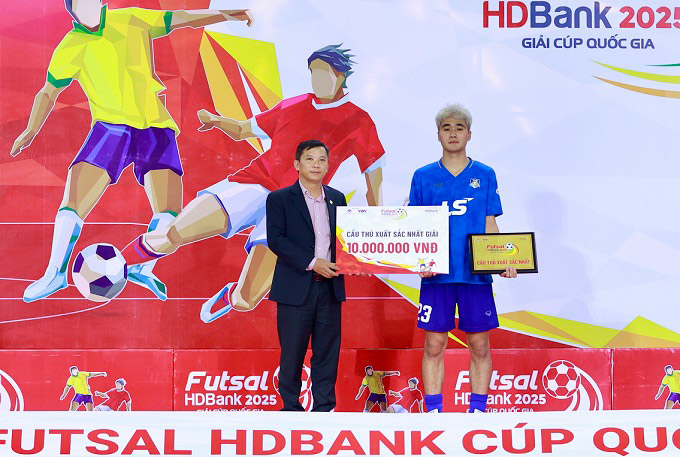 Đa Hải giành danh hiểu Cầu thủ xuất sắc nhất Giải futsal HD Bank Cúp QG 2025