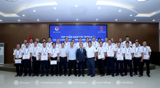 Bế mạc chương trình tập huấn Giám sát trận đấu các giải BĐCN Quốc gia 2025/26