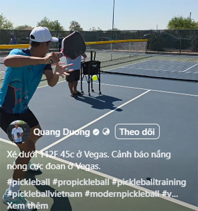 Quang Dương đang miệt mài tập luyện ở Las Vegas