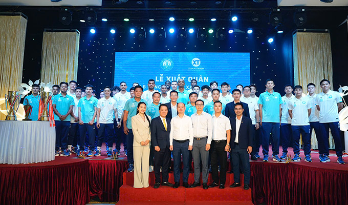Nam Định đặt mục tiêu vô địch, có thành tích tốt nhất ở tất cả các đấu trường tham dự tại mùa giải 2025/26 - Ảnh: Đức Cường 