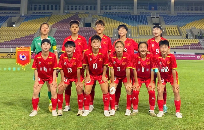 Đội hình xuất phát của U16 nữ Việt Nam trước Myanmar 
