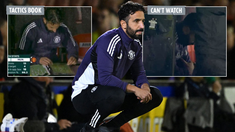  Amorim lại không dám nhìn khi cầu thủ MU đá penalty