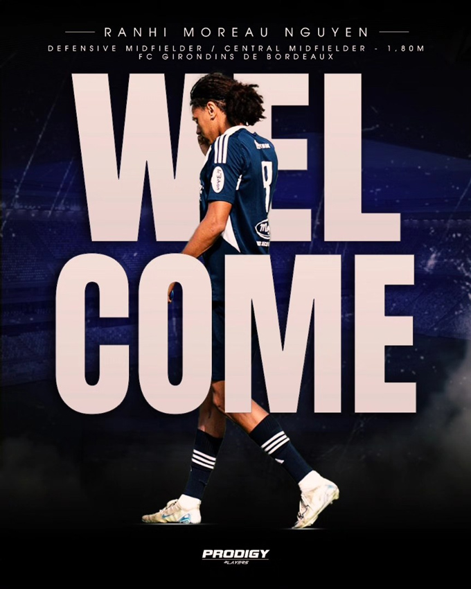 Rahni đang thi đấu cho đội Bordeaux B