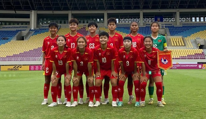 Đội hình xuất phát của U16 nữ Việt Nam 