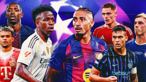  Top 5 trận đấu được chờ đợi nhất vòng phân hạng Champions League 2025/26