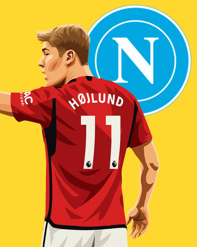 MU và Napoli đã đạt được thoả thuận và chỉ còn chờ Hojlund gật đầu
