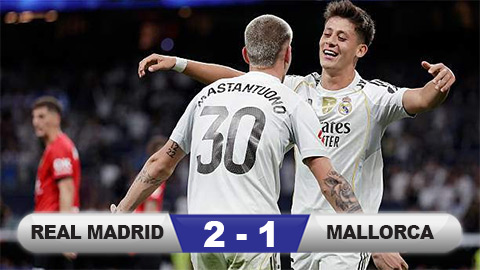 Kết quả Real Madrid 2-1 Mallorca: Khởi đầu hoàn hảo cho Alonso Kết quả Real Madrid 2-1 Mallorca: Khởi đầu hoàn hảo cho Alonso