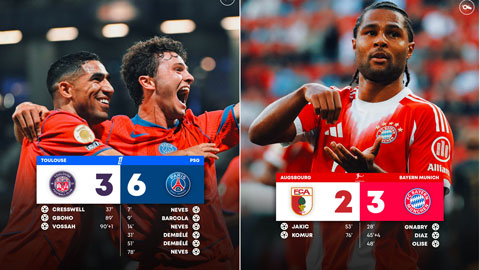 PSG thắng huỷ diệt, Bayern suýt bị cầm hoà dù dẫn trước 3-0  PSG thắng huỷ diệt, Bayern suýt bị cầm hoà dù dẫn trước 3-0