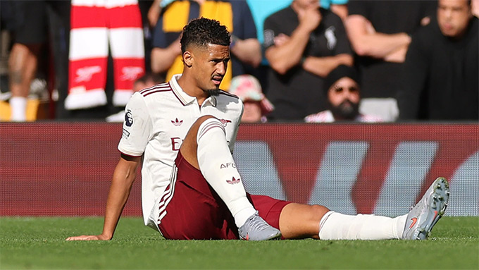 HLV Arteta lo lắng vì chấn thương của Saliba