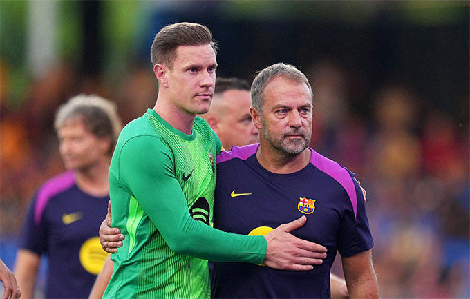 Ter Stegen chỉ có thể trở lại từ giai đoạn đá loại trực tiếp