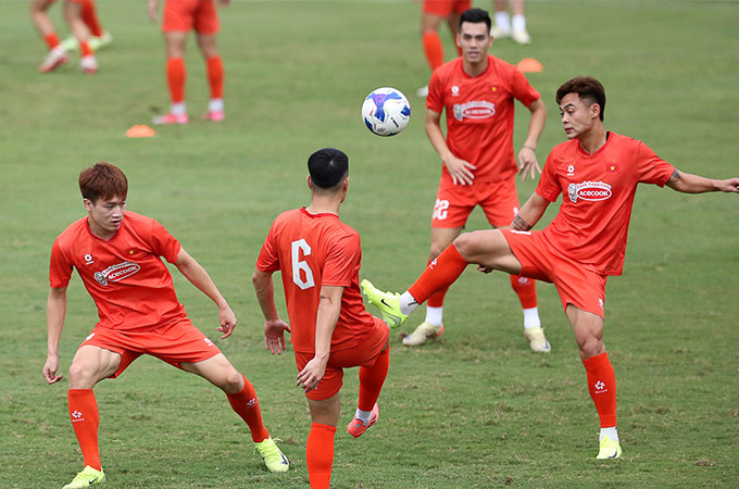 ĐT Việt Nam tích cực tập luyện trước trận giao hữu gặp Nam Định 