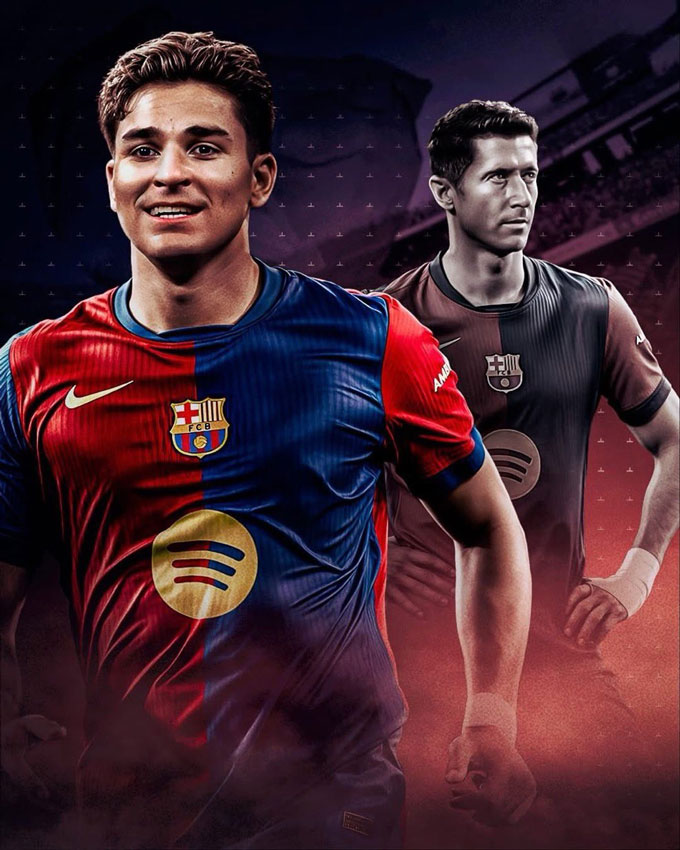 Barca đã nhắm sẵn Julian Alvarez để thay Lewandowski