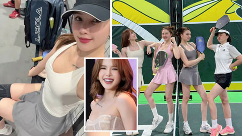 Thiều Bảo Trâm khoe visual thần tiên tỷ tỷ, trắng không tì vết trên sân pickleball Thiều Bảo Trâm khoe visual thần tiên tỷ tỷ, trắng không tì vết trên sân pickleball