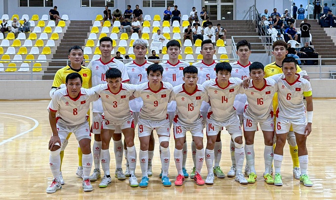 ĐT futsal Việt Nam trong trận giao hữu với Kuwait