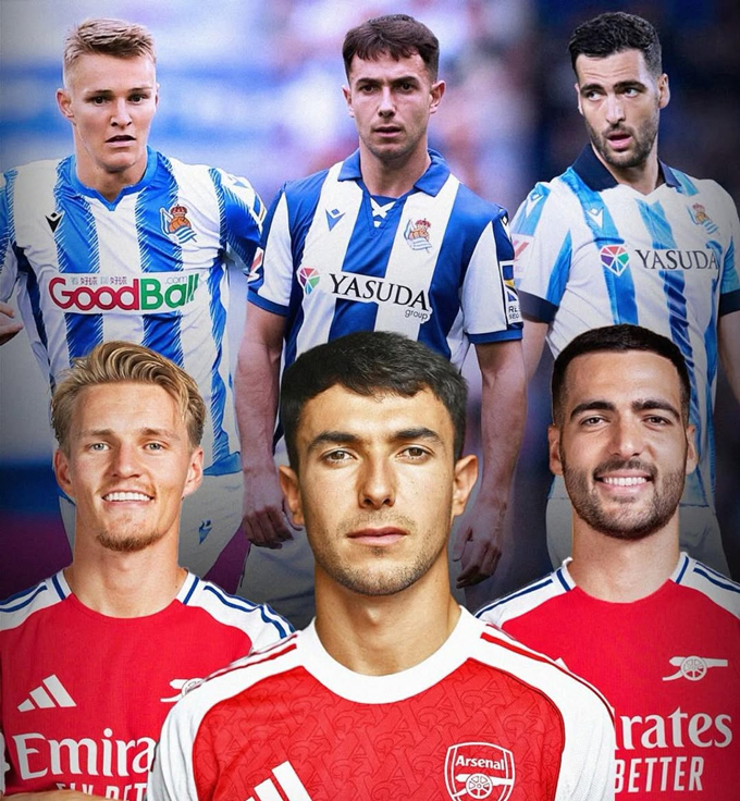Bộ ba tiền vệ của Sociedad ngày nào giờ đang góp phần giúp Arsenal thăng hoa tại Premier League
