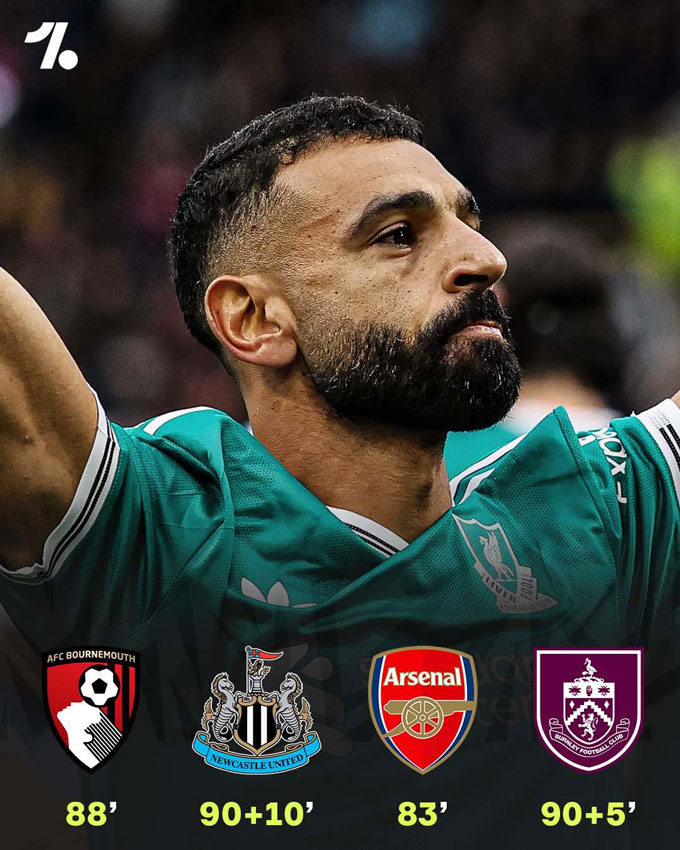 Liverpool đã có 4 trận liên tiếp ghi bàn quyết định từ sau phút 80 trở đi