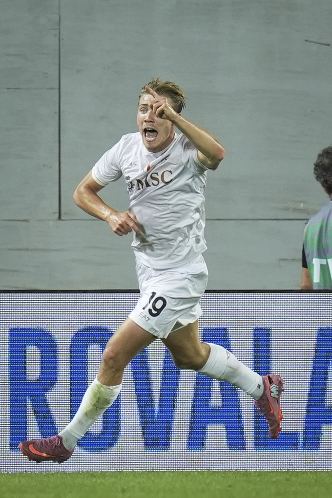 Ngay sau khi rời MU, Rasmus Hojlund lập tức ghi bàn cho Napoli