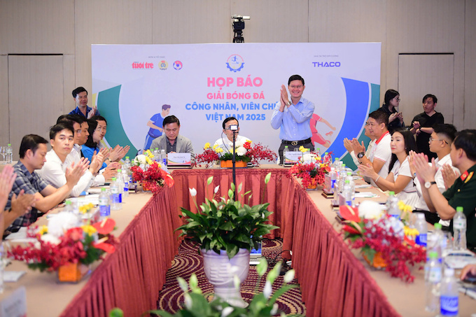 Quang cảng buổi họp báo. Ảnh: Thiện Đức 