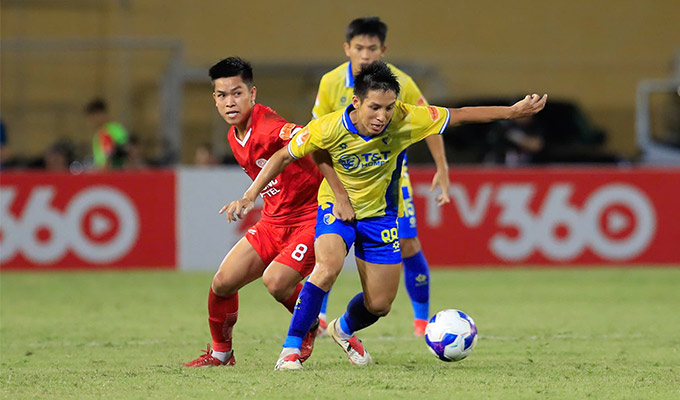 CLB Hà Nội đang thể hiện phong độ nghèo nàn ở đầu mùa giải 2025/26 - Ảnh: Minh Tuấn 