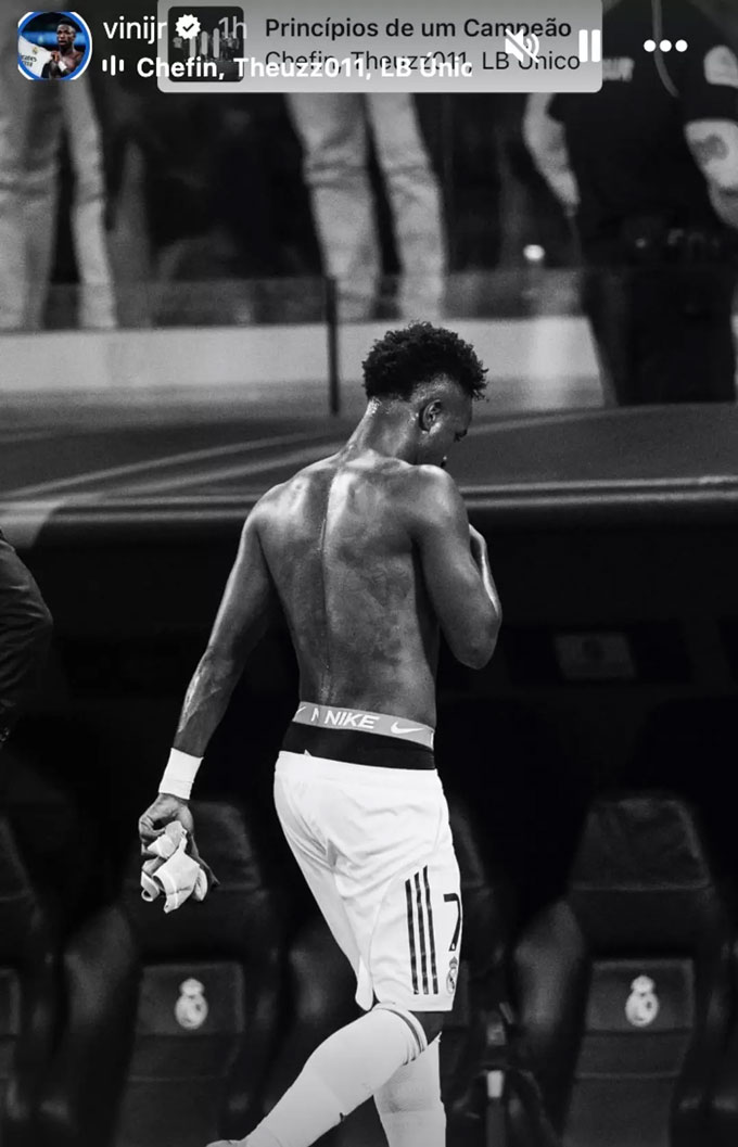 Vinicius đăng thông điệp khó hiểu sau trận đấu