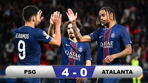 Kết quả PSG 4-0 Atalanta: Nhà vua ra oai  Kết quả PSG 4-0 Atalanta: Nhà vua ra oai