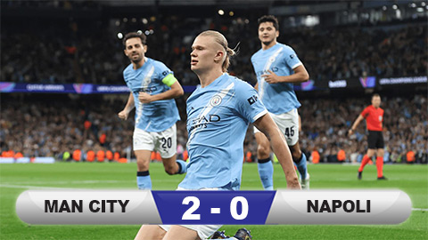 Kết quả Man City 2-0 Napoli: 3 điểm đầu tay cho Man xanh  Kết quả Man City 2-0 Napoli: 3 điểm đầu tay cho Man xanh