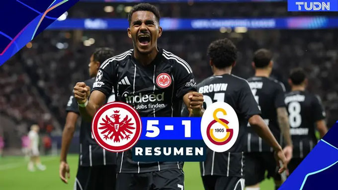 Frankfurt là lá cờ đầu của Bundesliga với chiến thắng 5-1 trước Galatasaray