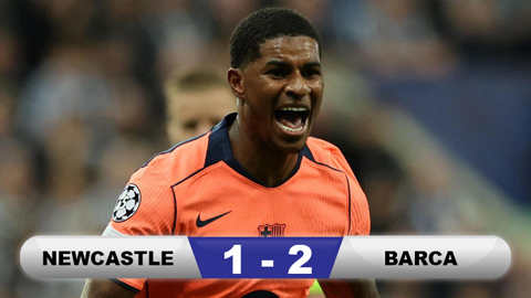 Kết quả Newcastle 1-2 Barca: Rashford thăng hoa rực rỡ  Kết quả Newcastle 1-2 Barca: Rashford thăng hoa rực rỡ