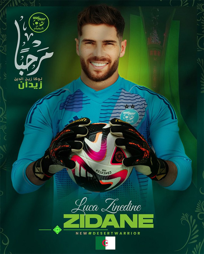 Luca Zidane có cơ hội khoác áo ĐT Algeria