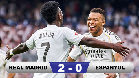 Kết quả Real 2-0 Espanyol: Los Blancos tiếp tục mạch thắng dưới thời Alonso  Kết quả Real 2-0 Espanyol: Los Blancos tiếp tục mạch thắng dưới thời Alonso