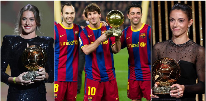 Barca đã thu về rất nhiều Quả Bóng Vàng