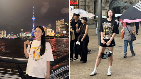 Kiều Trinh - Phạm Quỳnh Hương khoe chân dài miên man trên phố Thượng Hải  Kiều Trinh - Phạm Quỳnh Hương khoe chân dài miên man trên phố Thượng Hải