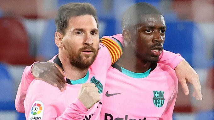 Messi và Dembele từng là đồng đội nhiều năm tại Barca